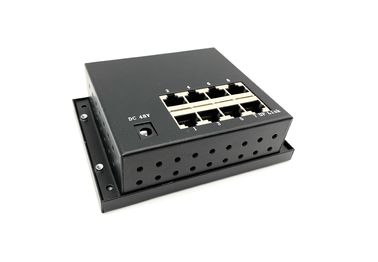 DC Output AC Input Industrial Ethernet Switch , 8 Port Industrial PoE Switch