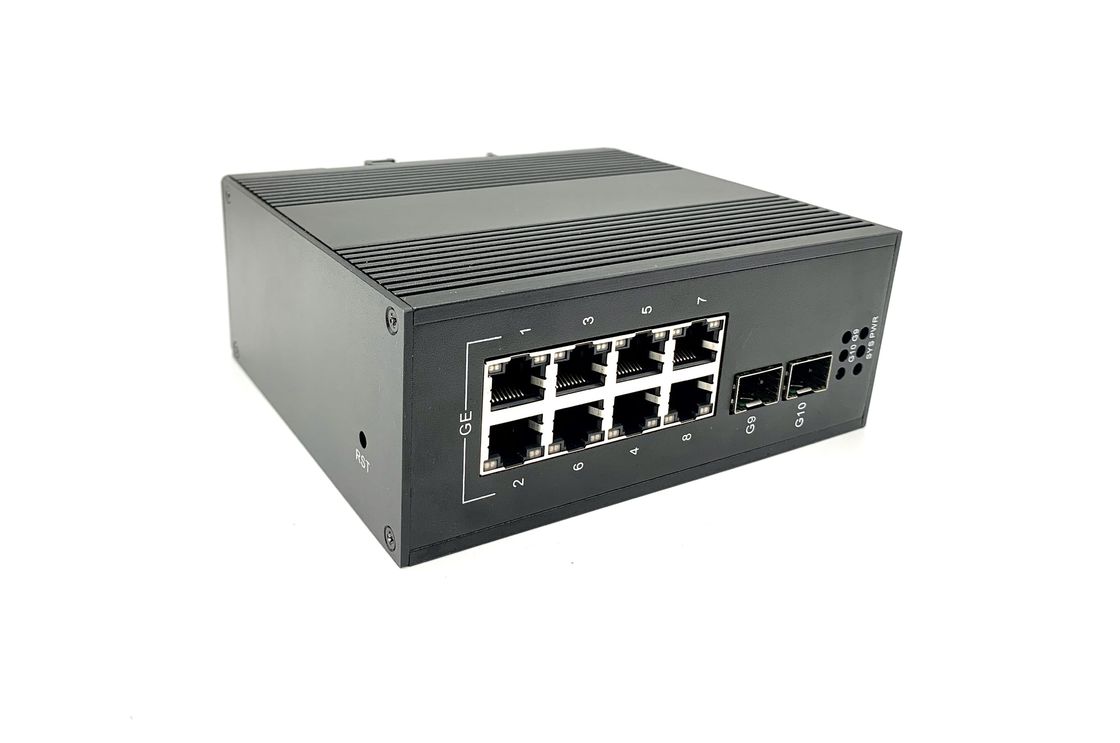 Gigabit Managed Industrial Ethernet Switch , Industrial PoE Switch 8 Port