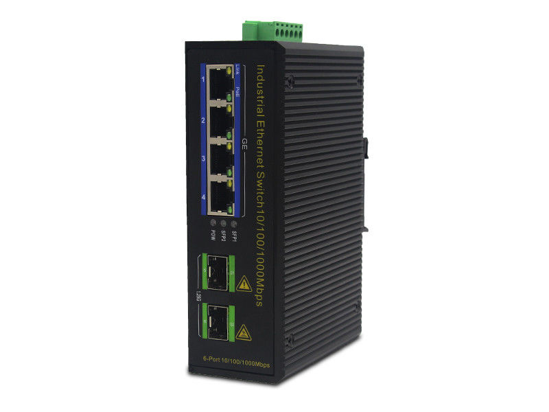 3W IP40 MSG1204P 1000M 100Base-T Fiber PoE Ethernet Switch
