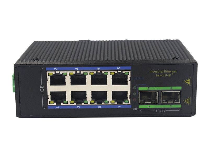 MSG1208P 100Base-T RJ45 1000M PoE Industrial Ethernet Switch 3W
