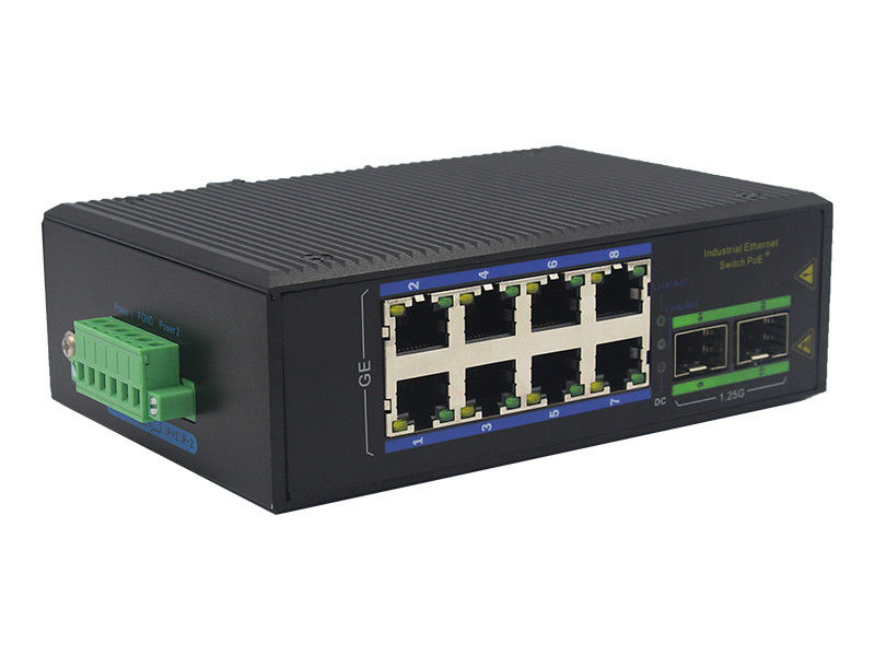 MSG1208P 100Base-T RJ45 1000M PoE Industrial Ethernet Switch 3W