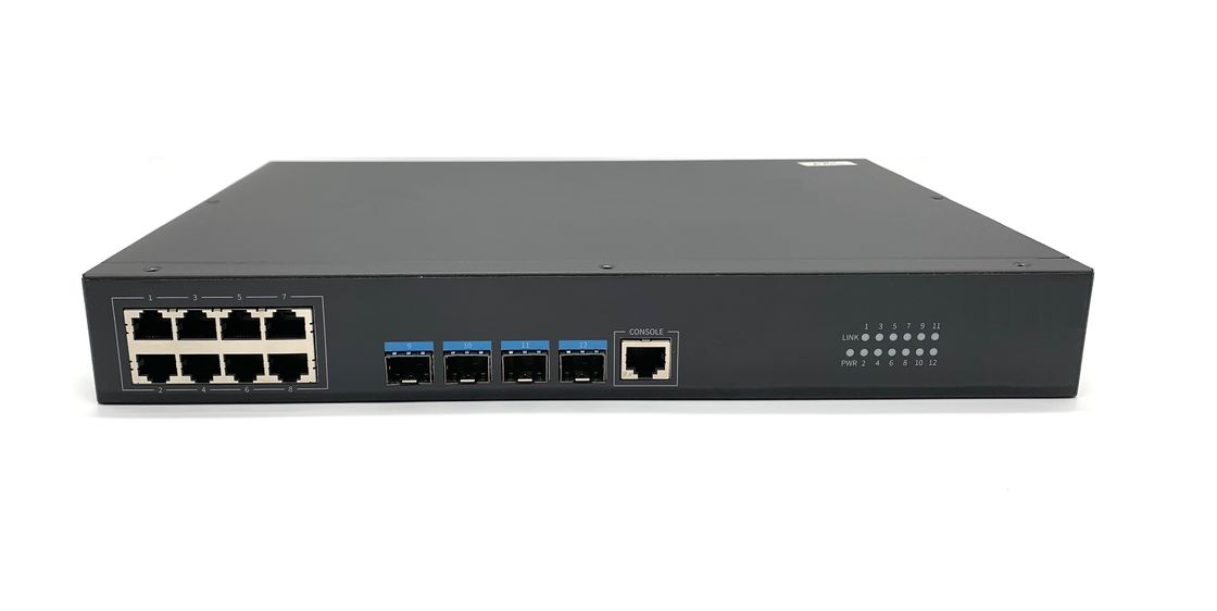 12Mbit L2 Management Poe Ethernet Switch 19 Inch IGMP Snooping MSG8408
